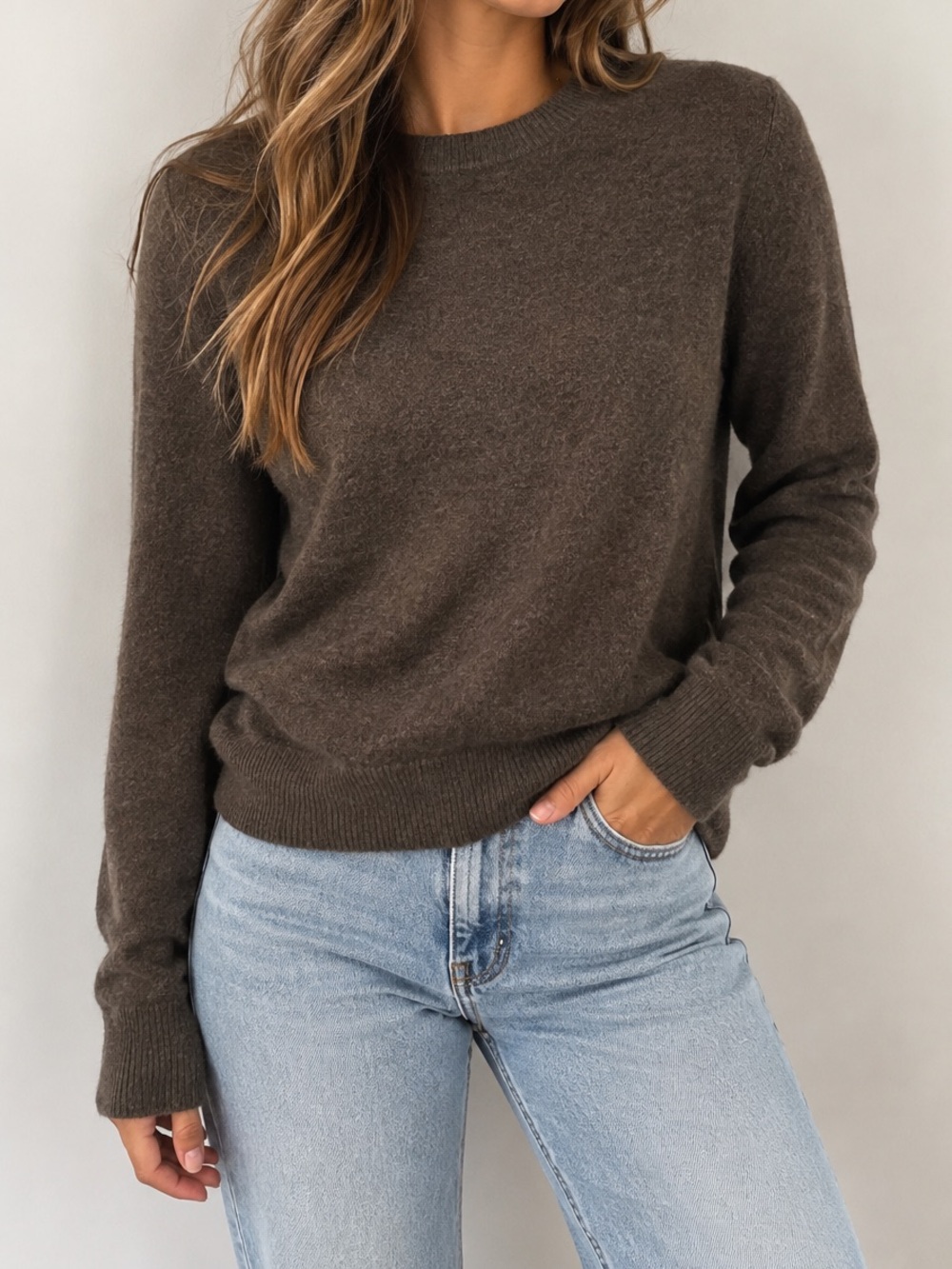 Quince Brown cashmere sweater women’s size small